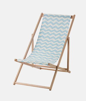 Beach chair, foldable light blue